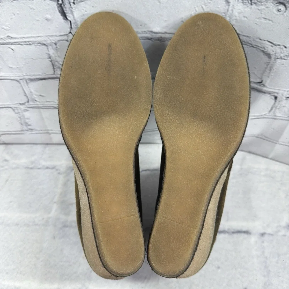 J.Crew‎ Boots Women's 11 MacAlister Suede Wedge Olive Casual Lace Up 28671